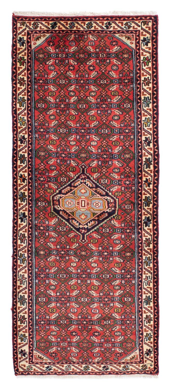 Alfombra de pasillo Alfombra persa - Nómada - 193 x 77 cm - rojo oscuro