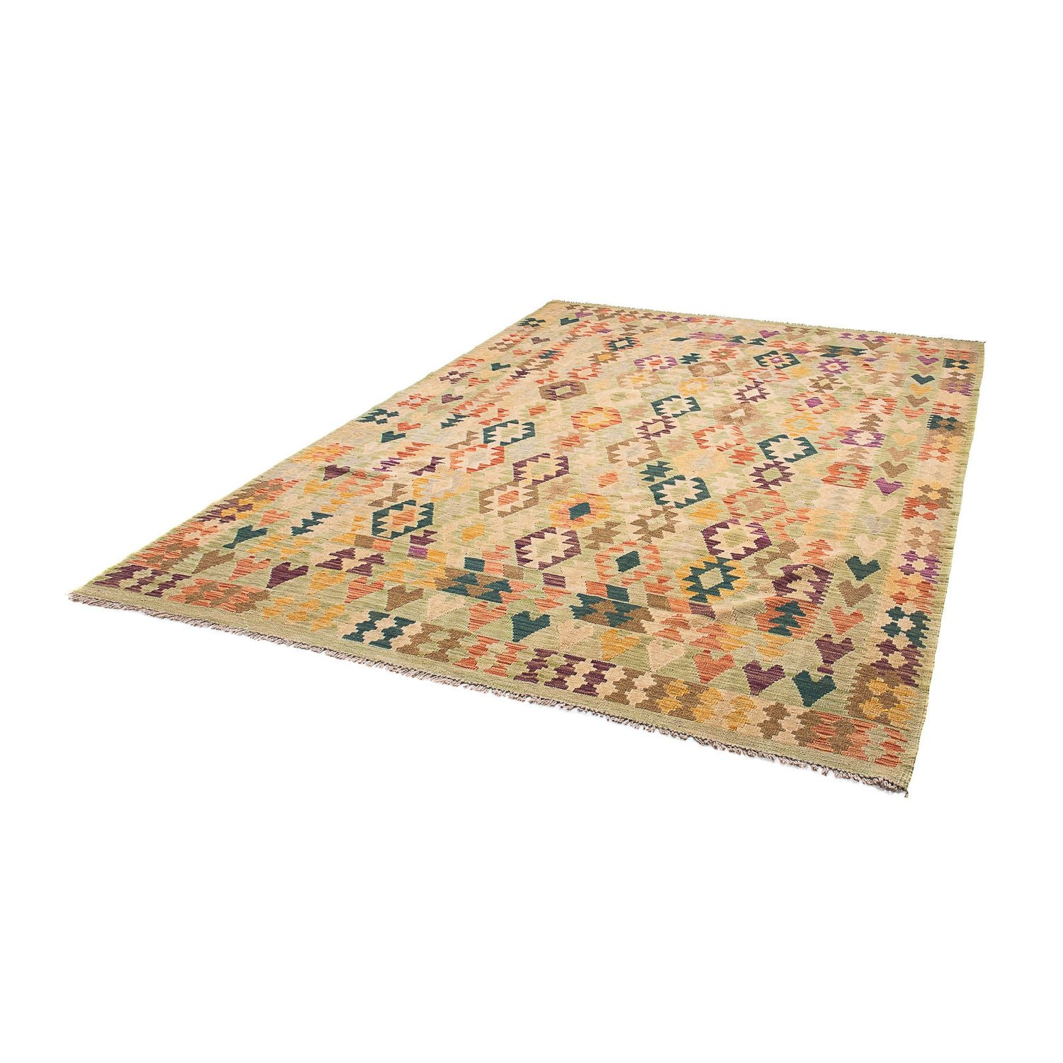 Alfombra Kelim - Splash - 287 x 199 cm - beige