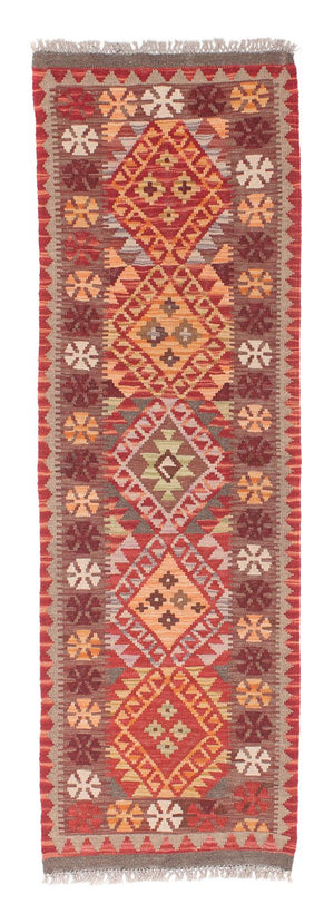 Alfombra de pasillo Alfombra Kelim - Splash - 183 x 58 cm - rojo