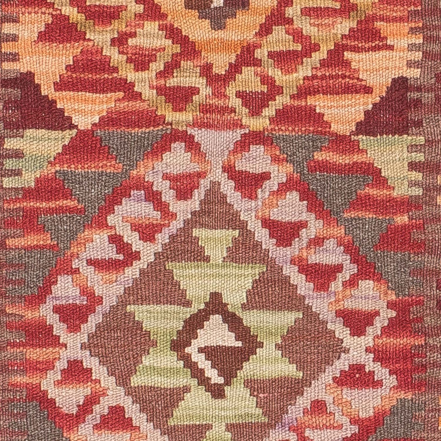 Alfombra de pasillo Alfombra Kelim - Splash - 183 x 58 cm - rojo