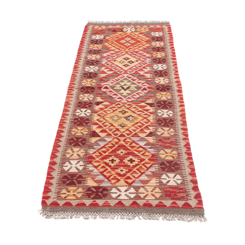 Alfombra de pasillo Alfombra Kelim - Splash - 183 x 58 cm - rojo