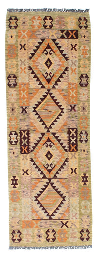 Alfombra de pasillo Alfombra Kelim - Oriental - 200 x 69 cm - beige