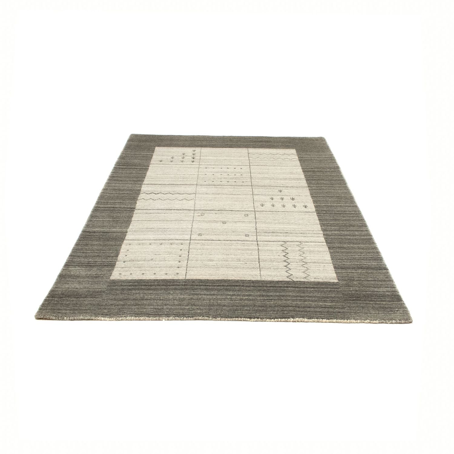 Alfombra Gabbeh - Loribaft Persa - 200 x 140 cm - gris