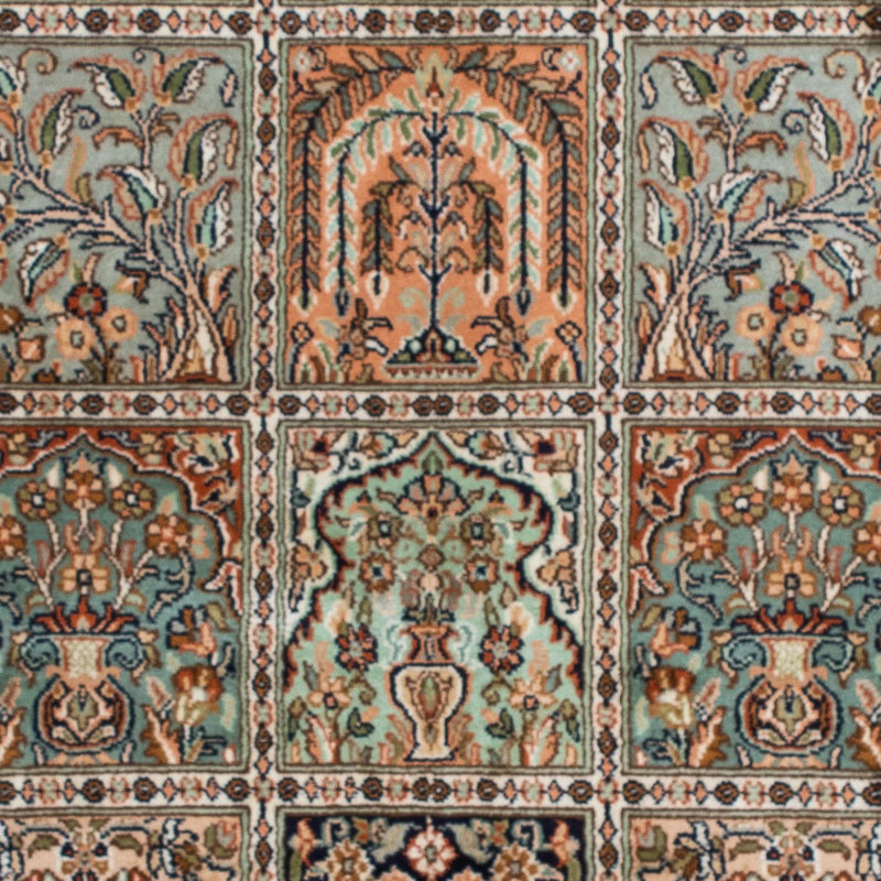 Alfombra de seda - Seda de Cachemira - 150 x 92 cm - multicolor