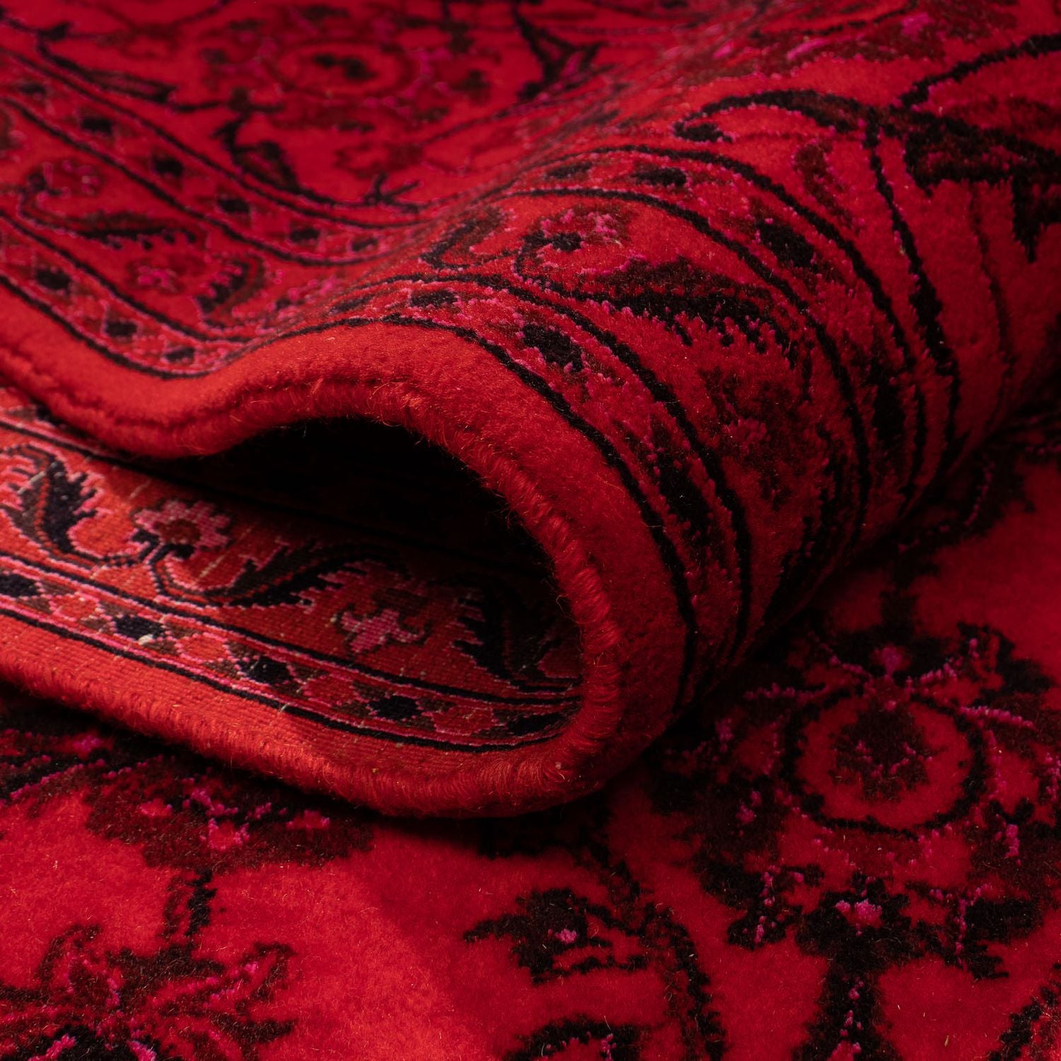 Alfombra persa - Nain - 306 x 197 cm - rojo oscuro