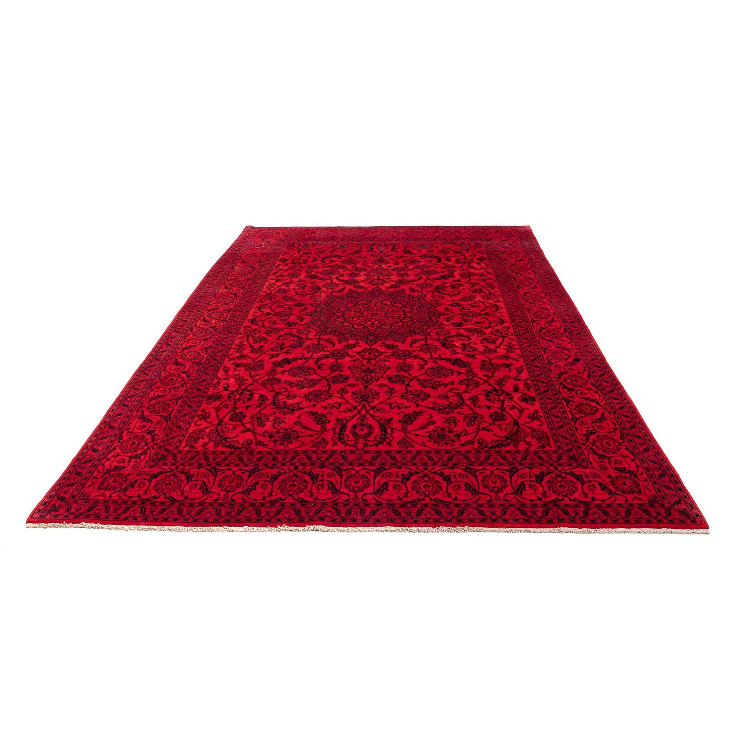 Alfombra persa - Nain - 306 x 197 cm - rojo oscuro