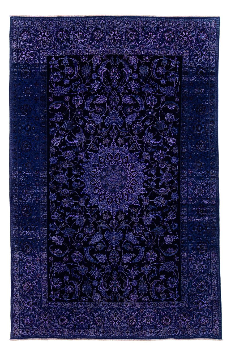 Alfombra persa - Nain - 295 x 193 cm - azul oscuro