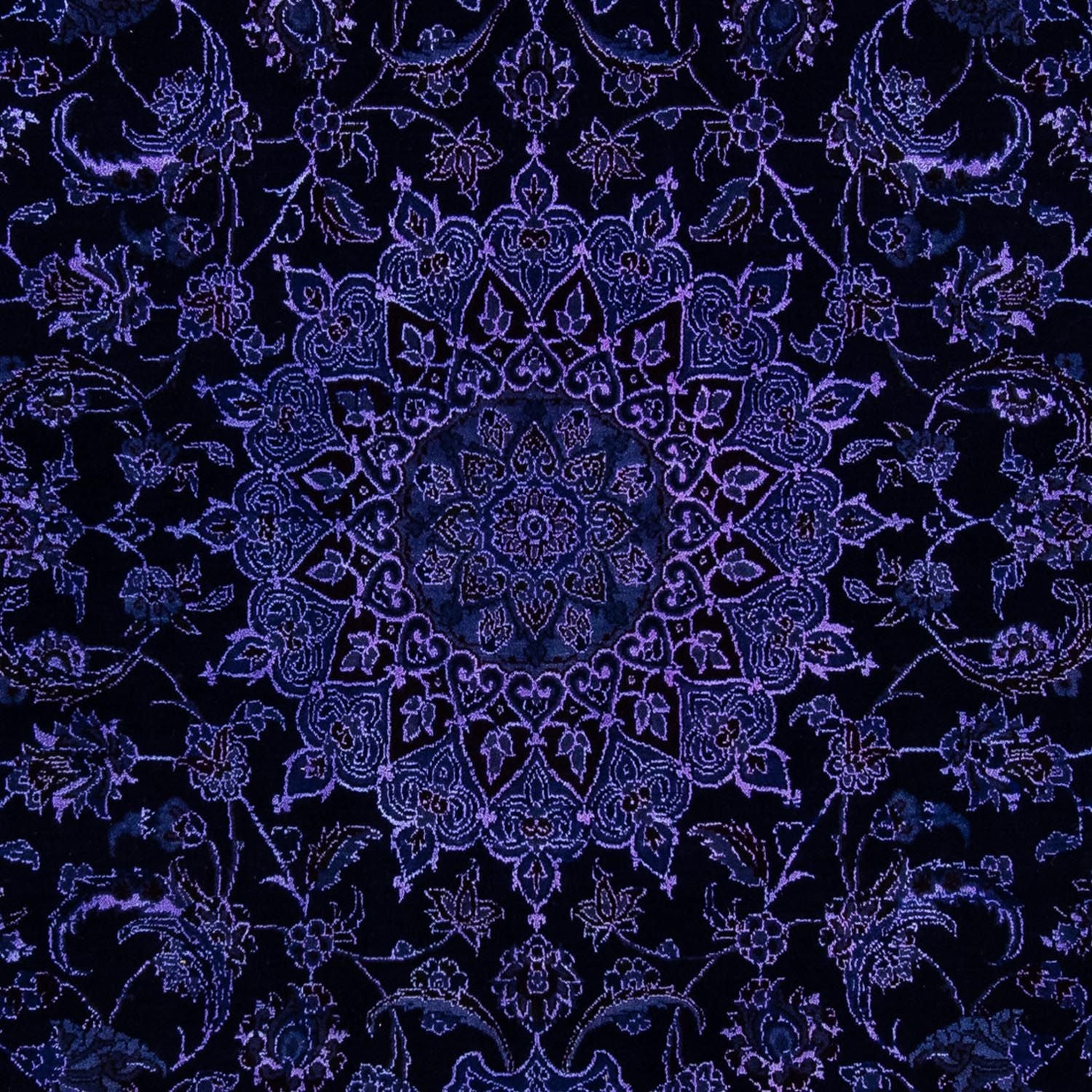 Alfombra persa - Nain - 295 x 193 cm - azul oscuro