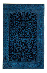 Alfombra persa - Nain - 299 x 200 cm - azul oscuro