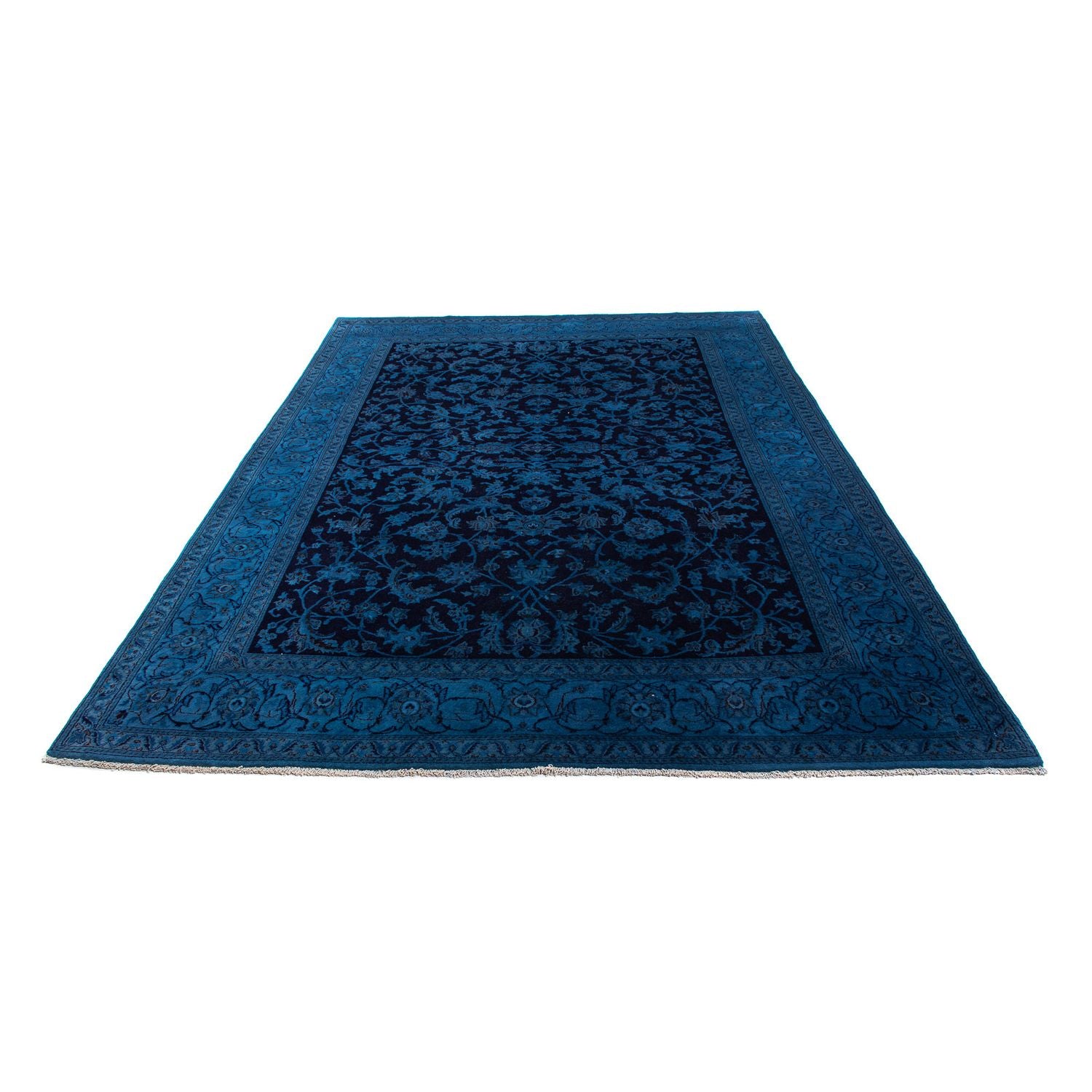 Alfombra persa - Nain - 299 x 200 cm - azul oscuro