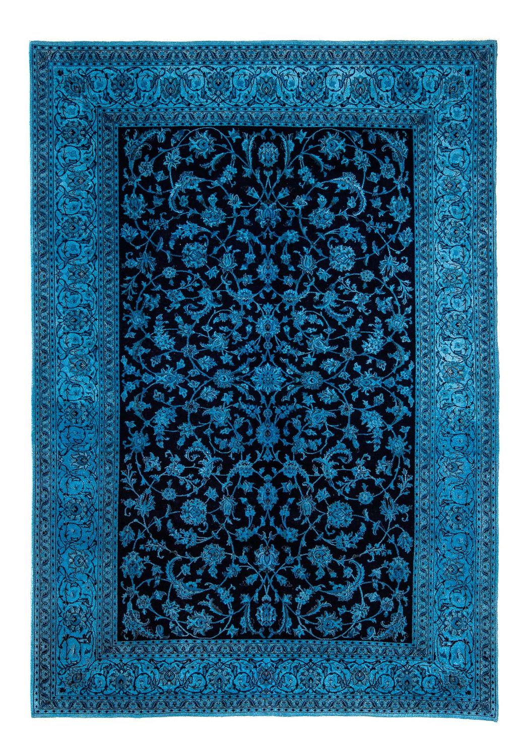 Alfombra persa - Nain - 298 x 200 cm - azul oscuro