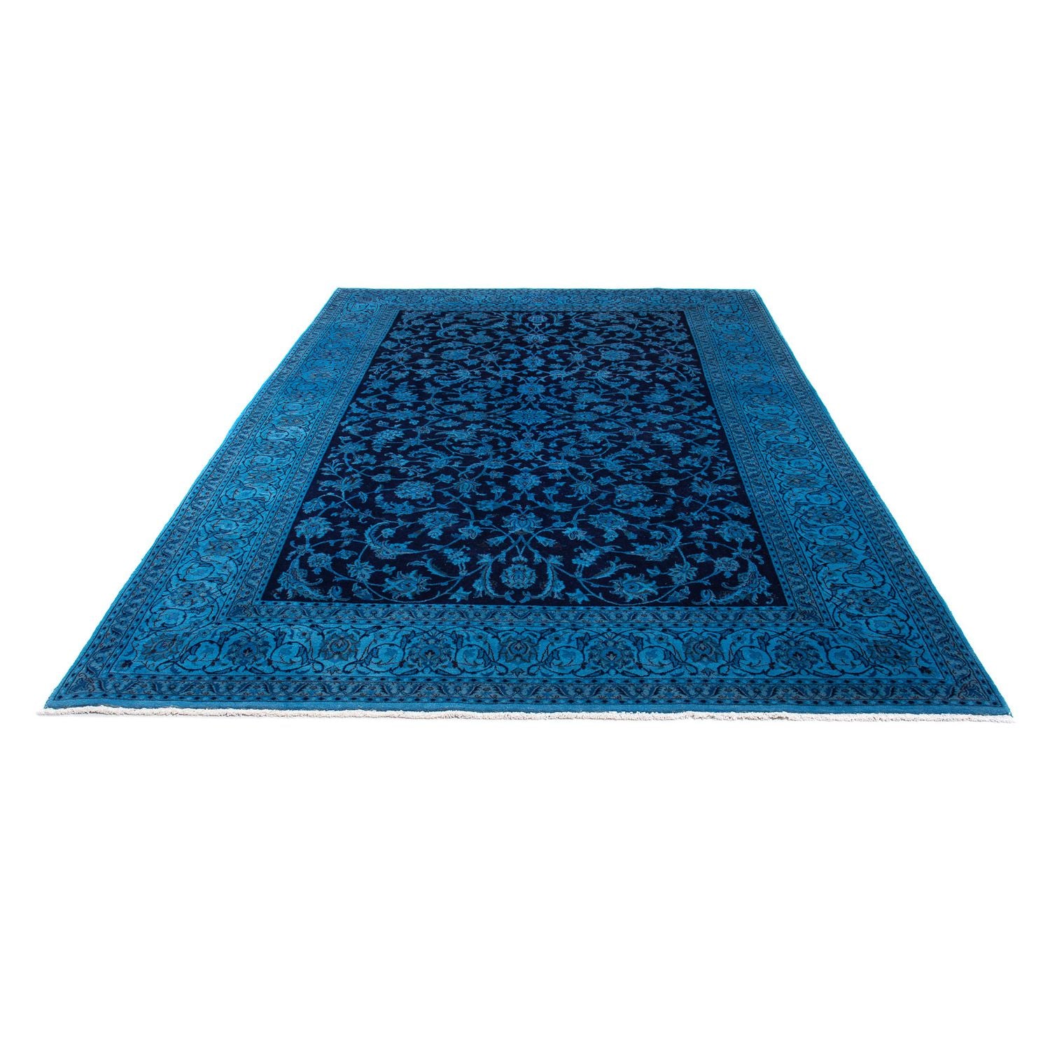 Alfombra persa - Nain - 298 x 200 cm - azul oscuro