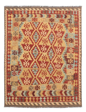 Alfombra Kelim - Splash - 194 x 152 cm - multicolor