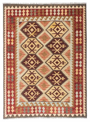 Alfombra Kelim - Oriental - 201 x 153 cm - beige