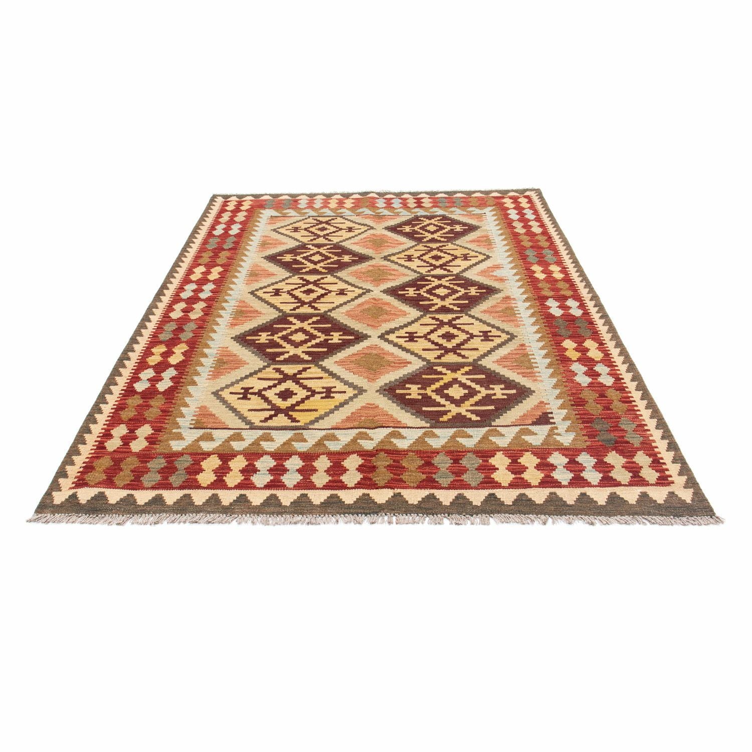 Alfombra Kelim - Oriental - 201 x 153 cm - beige