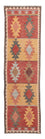 Alfombra de pasillo Alfombra Kelim - Splash - 296 x 74 cm - multicolor