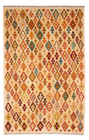 Alfombra Kelim - Splash - 293 x 200 cm - multicolor