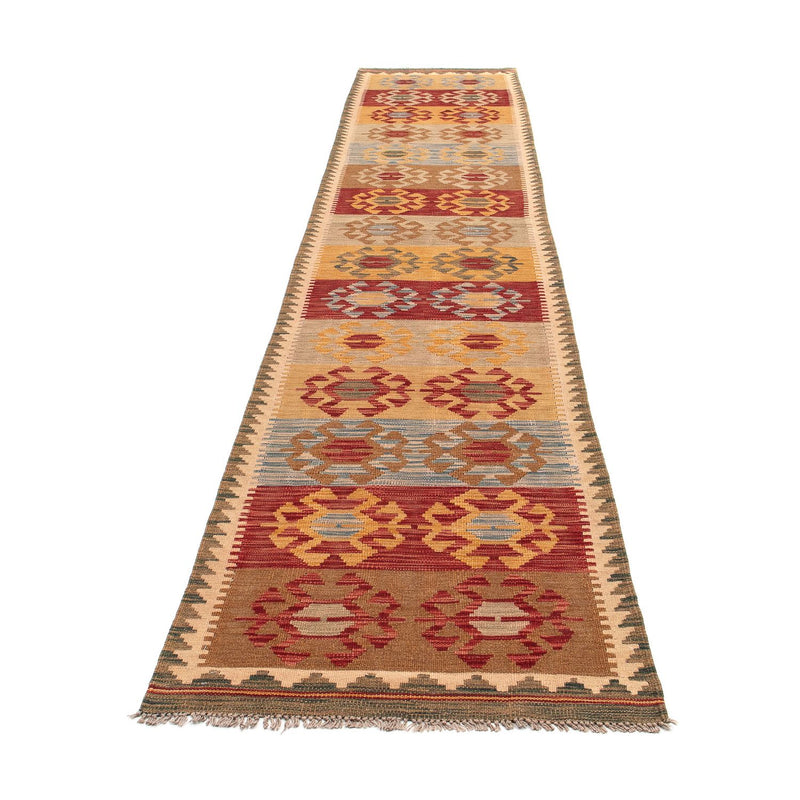 Alfombra de pasillo Alfombra Kelim - Splash - 407 x 76 cm - multicolor