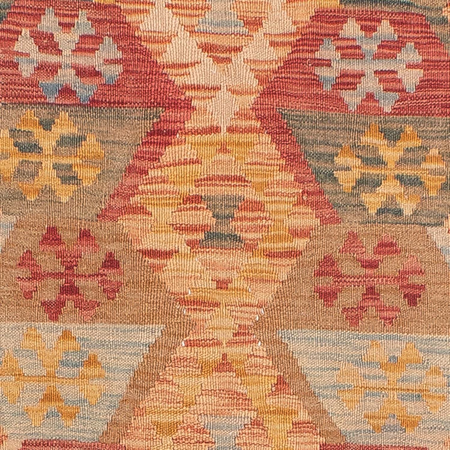 Alfombra de pasillo Alfombra Kelim - Splash - 390 x 76 cm - rojo claro
