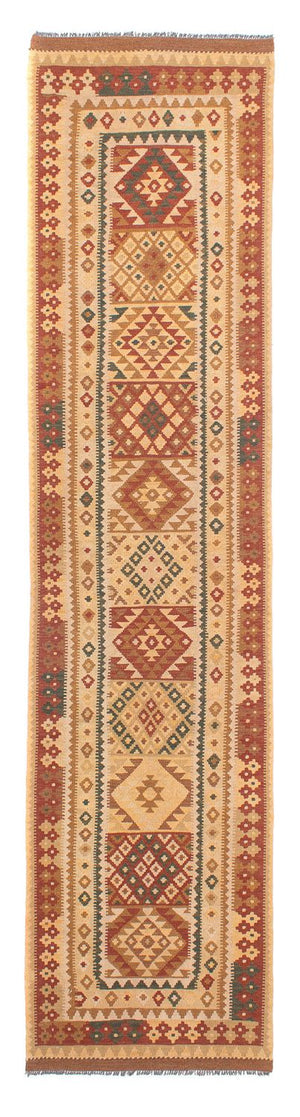 Alfombra de pasillo Alfombra Kelim - Splash - 371 x 88 cm - multicolor