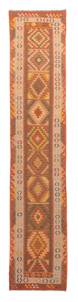 Alfombra de pasillo Alfombra Kelim - Splash - 435 x 86 cm - multicolor