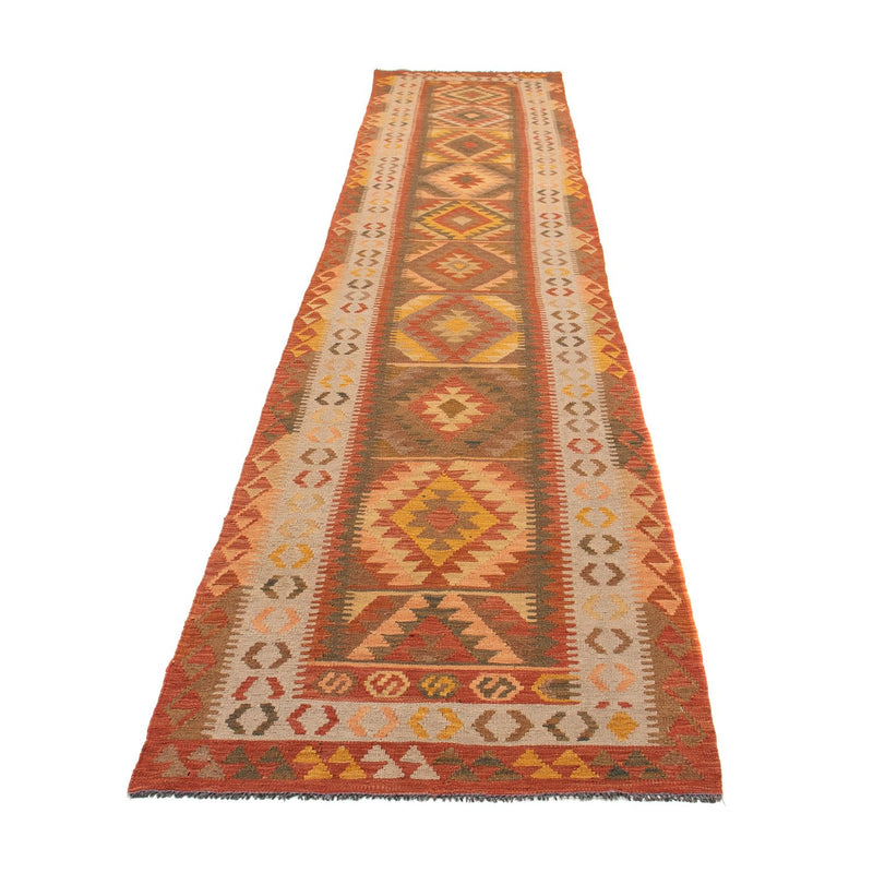 Alfombra de pasillo Alfombra Kelim - Splash - 435 x 86 cm - multicolor