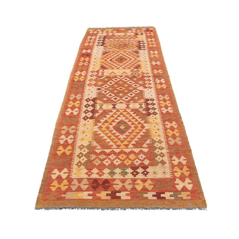 Alfombra de pasillo Alfombra Kelim - Splash - 323 x 90 cm - rojo claro