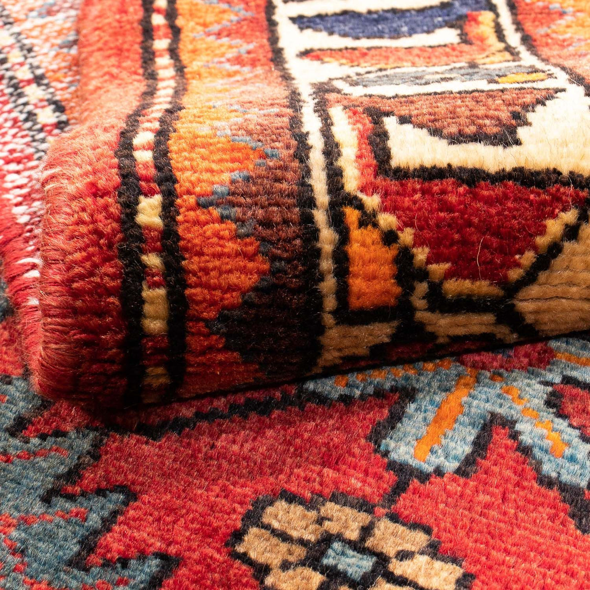 Alfombra persa - Nómada - 146 x 88 cm - rojo oscuro