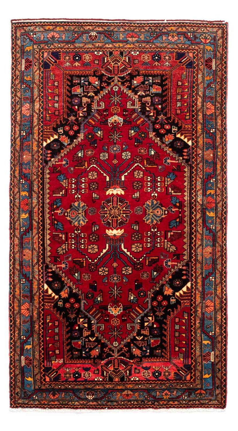 Alfombra persa - Nómada - 240 x 133 cm - rojo oscuro