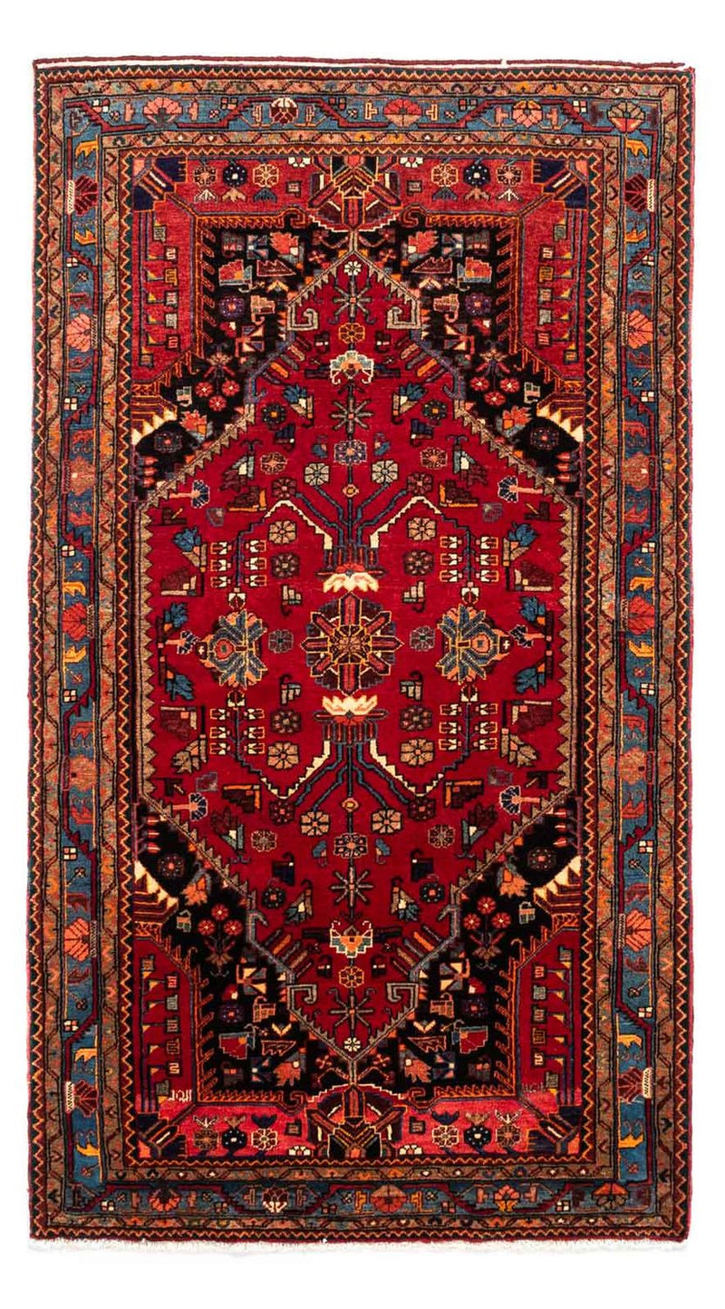 Alfombra persa - Nómada - 240 x 133 cm - rojo oscuro
