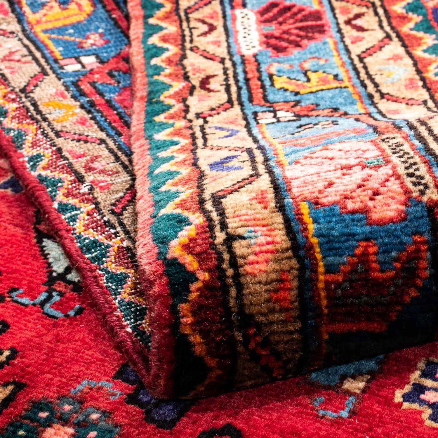 Alfombra persa - Nómada - 240 x 133 cm - rojo oscuro