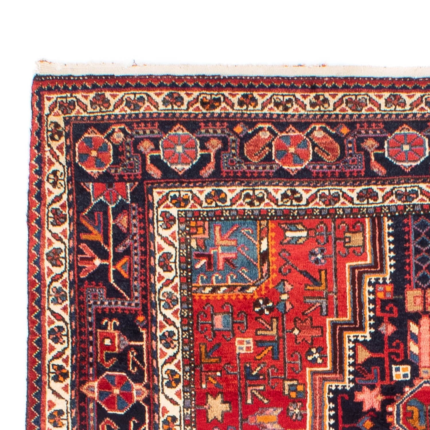 Alfombra persa - Nómada - 237 x 140 cm - rojo oscuro