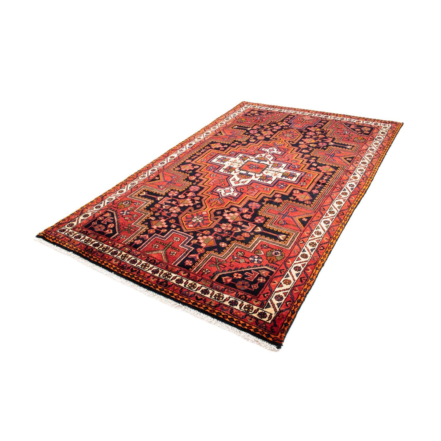 Alfombra persa - Nómada - 235 x 145 cm - rojo oscuro
