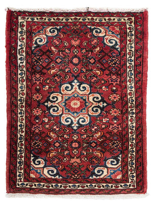 Alfombra persa - Nómada - 98 x 73 cm - rojo oscuro