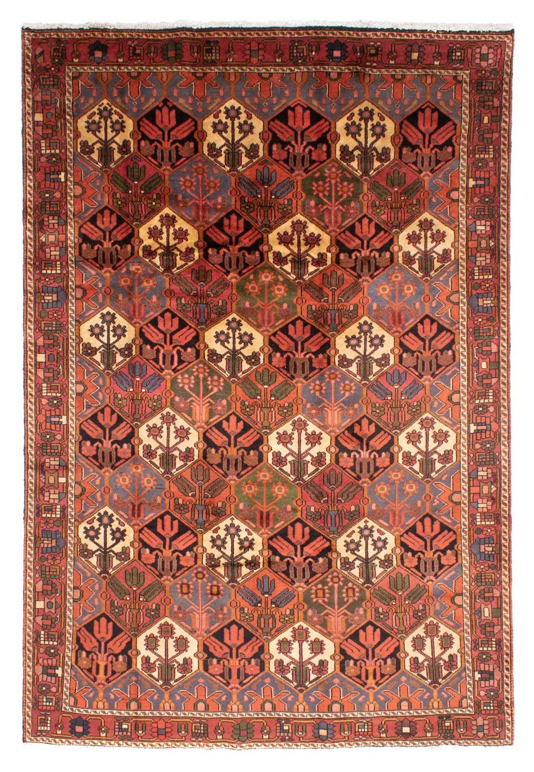 Alfombra persa - Nómada - 297 x 205 cm - marrón