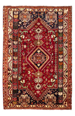 Alfombra persa - Nómada - 272 x 183 cm - rojo oscuro