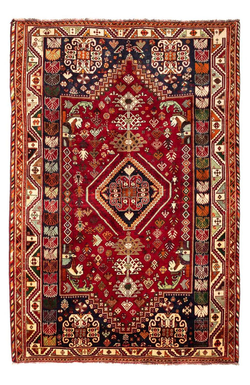 Alfombra persa - Nómada - 272 x 183 cm - rojo oscuro