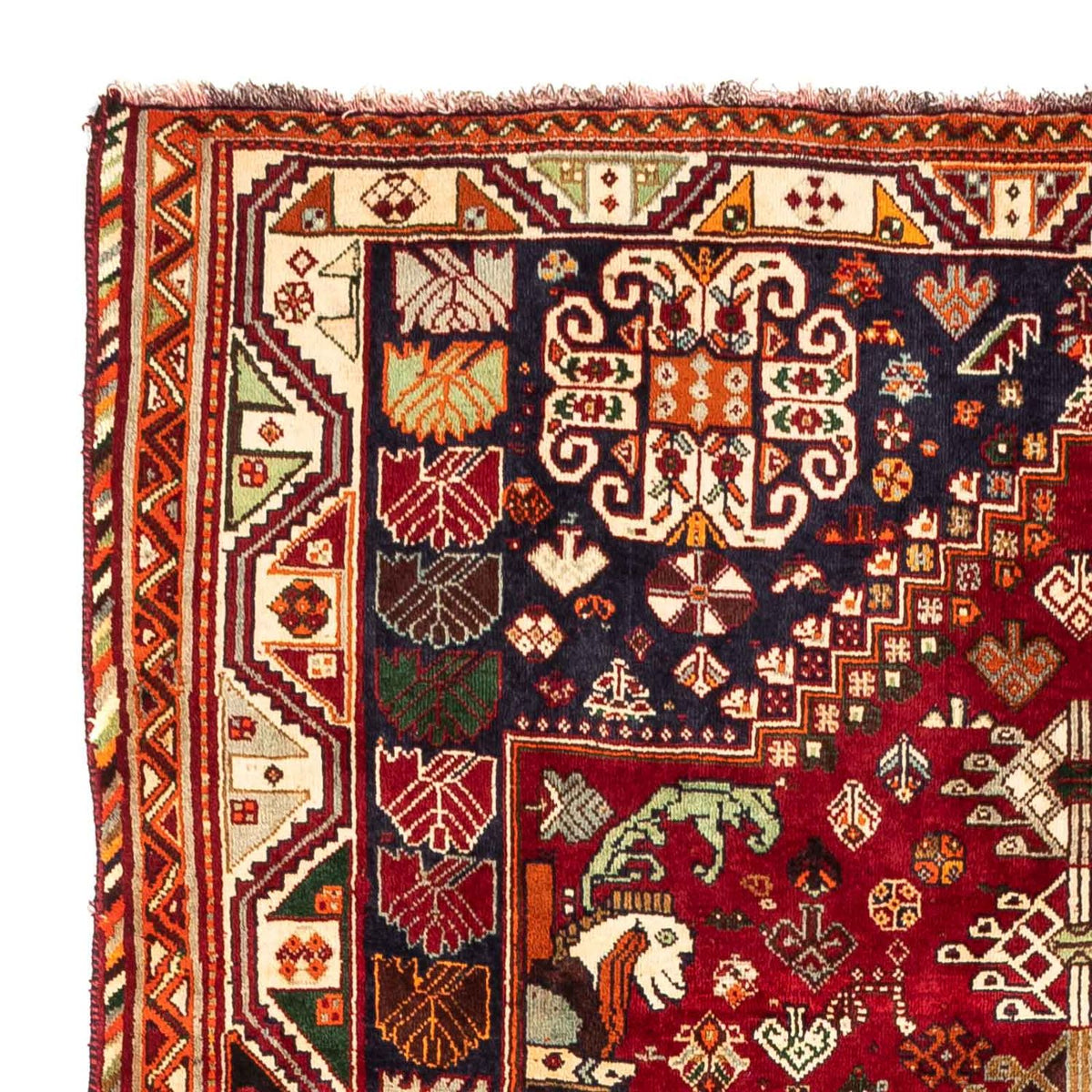 Alfombra persa - Nómada - 272 x 183 cm - rojo oscuro