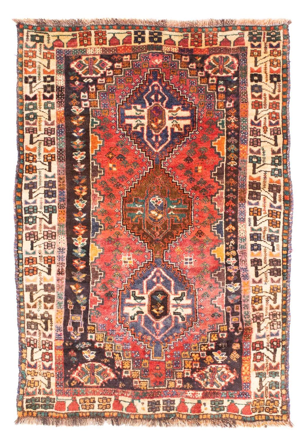 Alfombra persa - Nómada - 166 x 110 cm - rojo