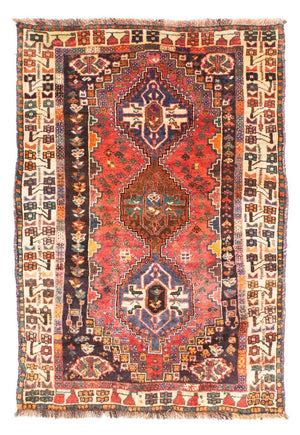 Alfombra persa - Nómada - 166 x 110 cm - rojo
