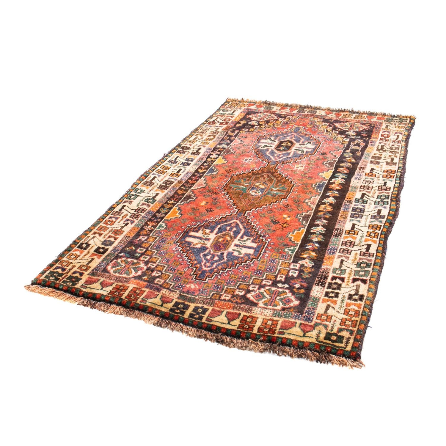 Alfombra persa - Nómada - 166 x 110 cm - rojo