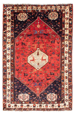 Alfombra persa - Nómada - 300 x 205 cm - rojo oscuro