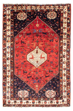 Alfombra persa - Nómada - 300 x 205 cm - rojo oscuro
