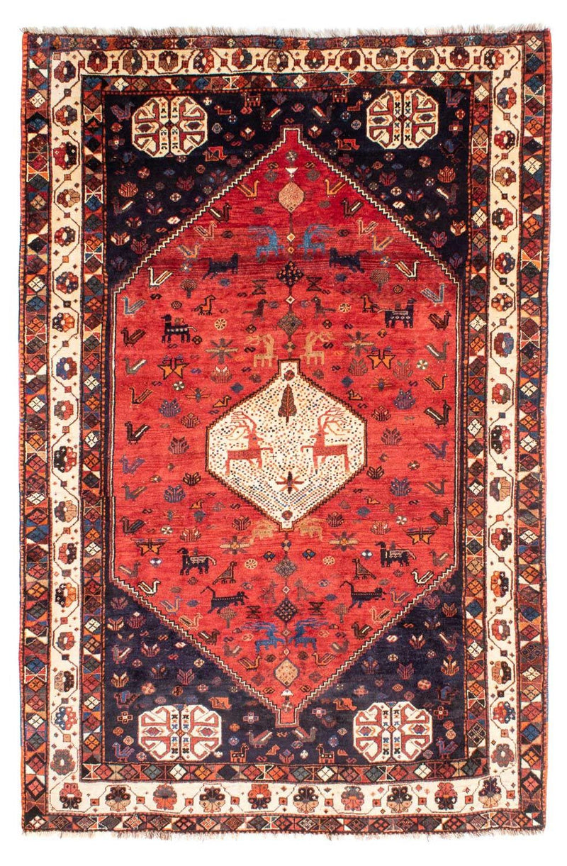 Alfombra persa - Nómada - 300 x 205 cm - rojo oscuro