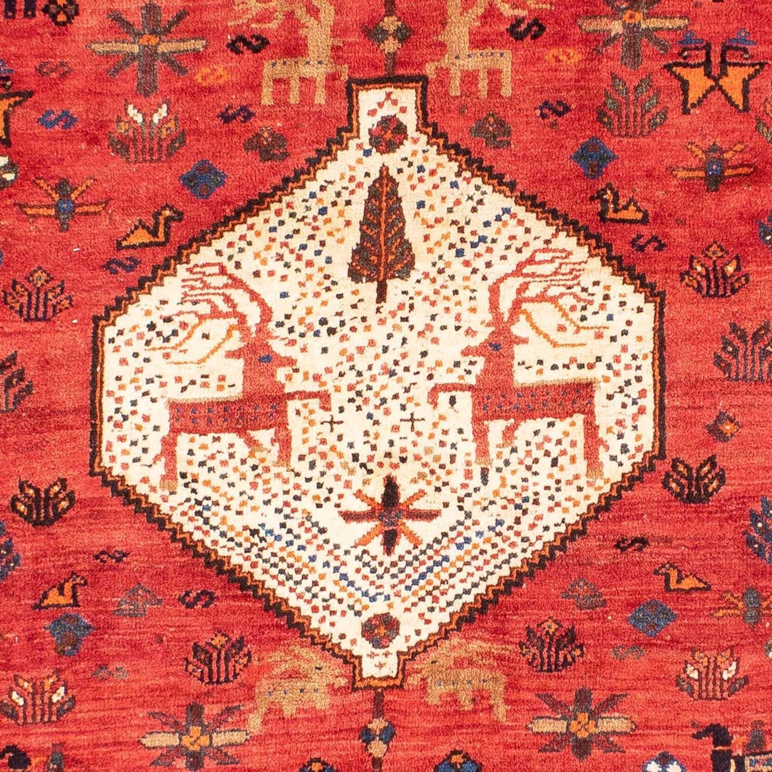 Alfombra persa - Nómada - 300 x 205 cm - rojo oscuro