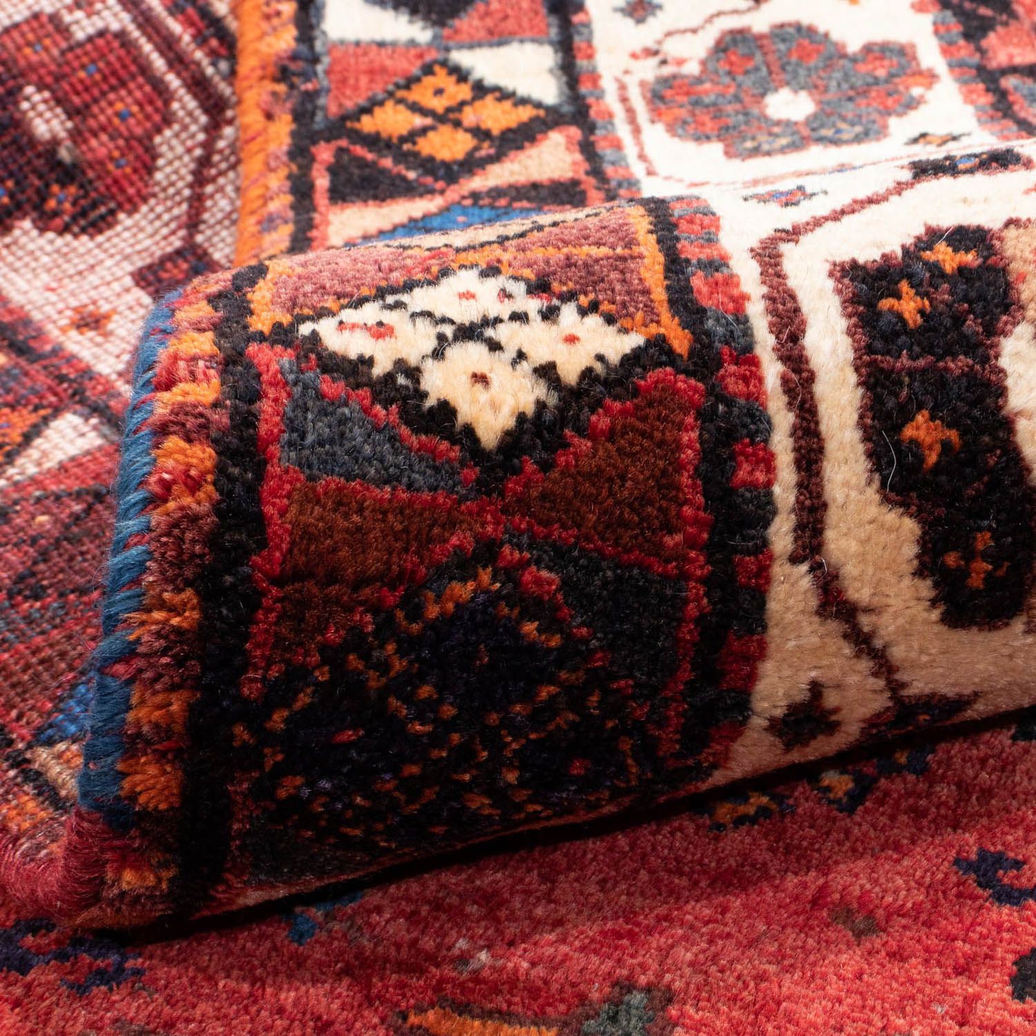 Alfombra persa - Nómada - 300 x 205 cm - rojo oscuro