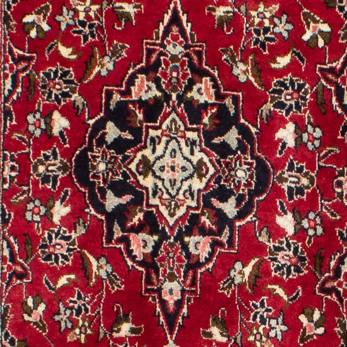 Alfombra de pasillo Alfombra persa - Keshan - 340 x 98 cm - rojo oscuro