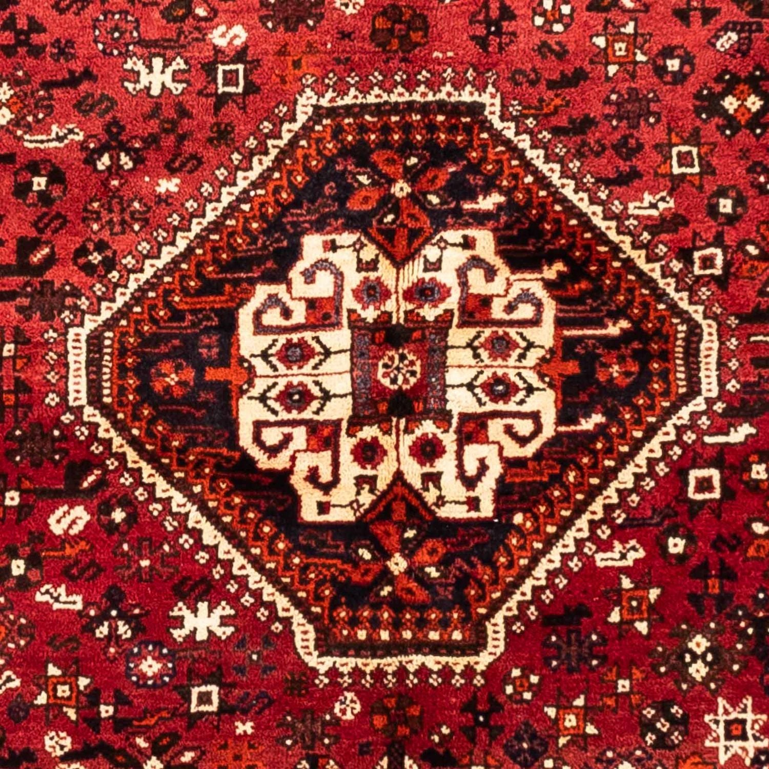 Alfombra persa - Nómada - 222 x 157 cm - rojo oscuro
