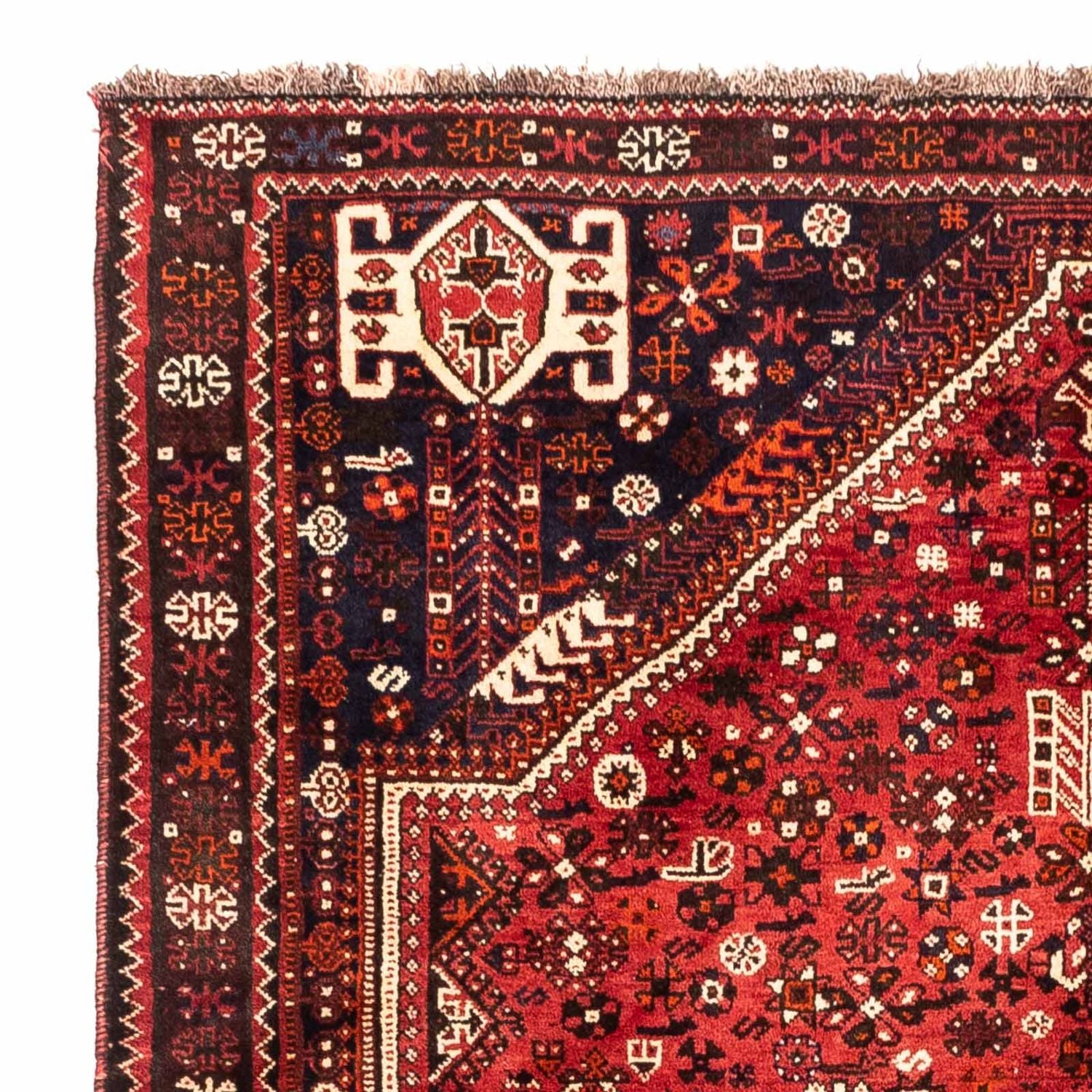 Alfombra persa - Nómada - 222 x 157 cm - rojo oscuro