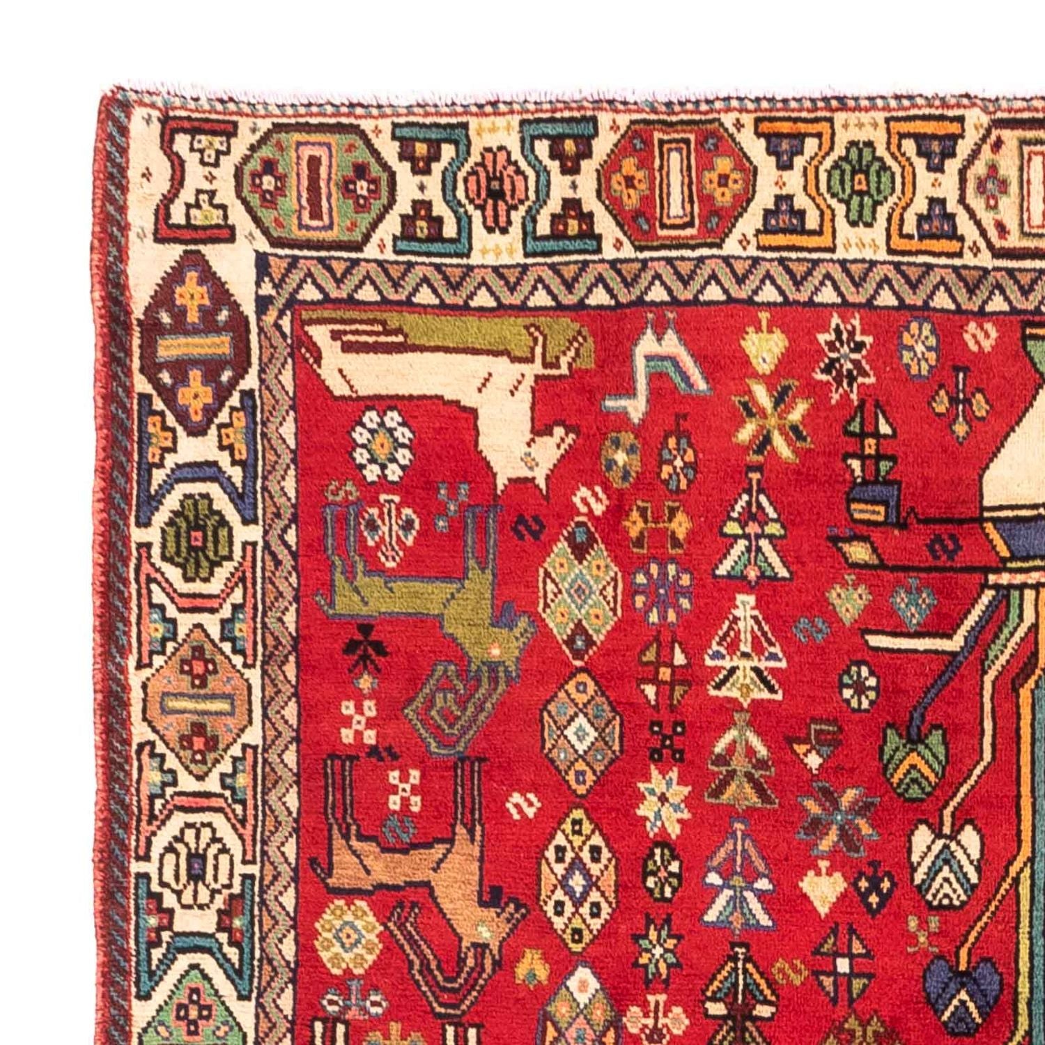 Alfombra persa - Nómada - 220 x 143 cm - rojo